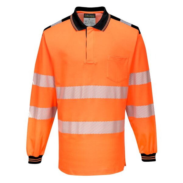 PW3 Hi-Vis Cotton Comfort Polo Shirt L/S  Thumbnail