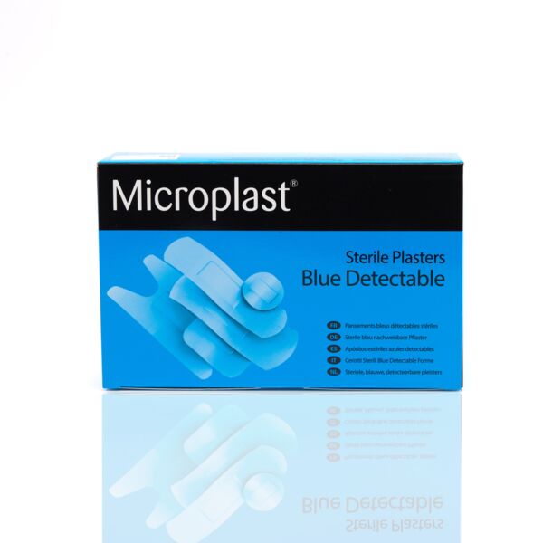 Microplast Fingertip Blue Detectable Plasters (Box 50) Thumbnail